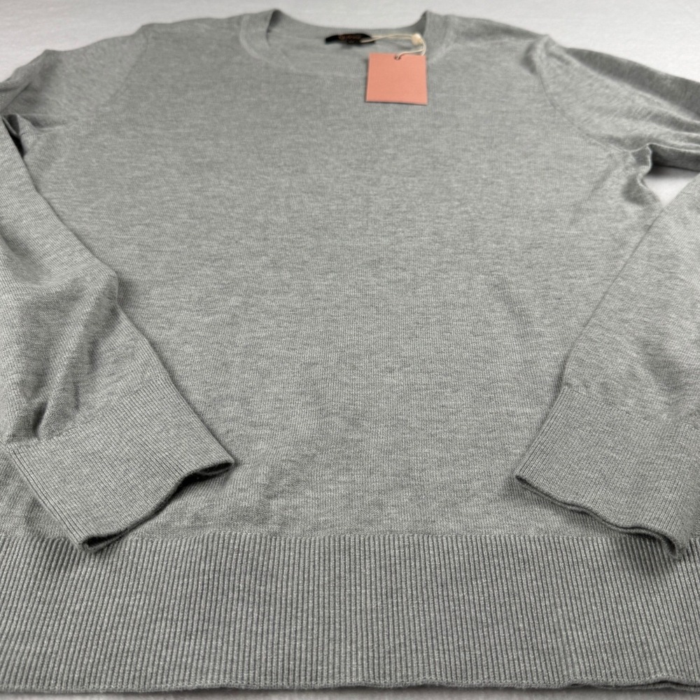 NWT Quince Women's Lightweight Cotton Crew Neck Sweater Heather Gray Medium - Picture 8 of 10